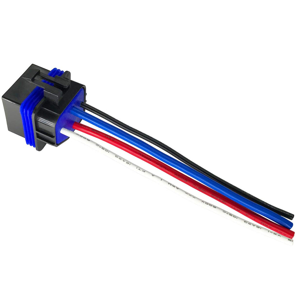 4-pin 40/30AMP 12V DC Waterproof Relay with Heavy Duty Wires, SPST Automotive Relay, Pack of 1