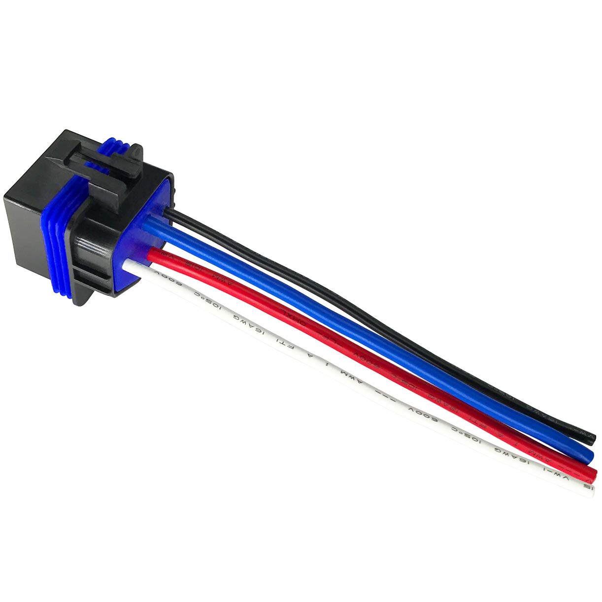 4-pin 40/30AMP 12V DC Waterproof Relay with Heavy Duty Wires, SPST Automotive Relay, Pack of 1