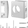 MP9457 Door Reinforcement Plate & Strike Plate for 1-3/8" Doors | Fits 2-3/8" (60mm) backsets,Stainless