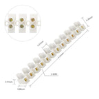 GUBCUB Terminal Block Set, 7 Pieces 12 Position Dual Row Terminal Strip Electrical Barrier Wire Connector Block, 10A 380V
