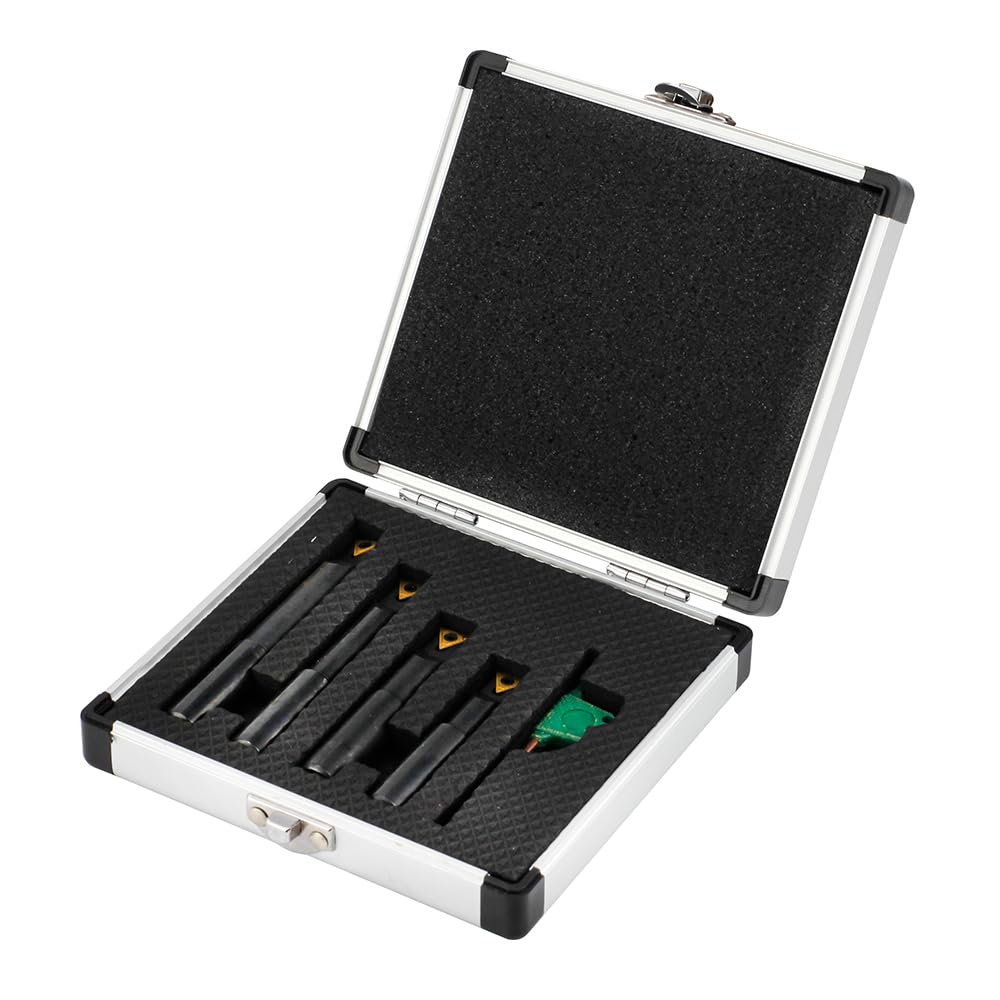 4 Pcs 1/2" Round Shank Indexable Boring Bar Set