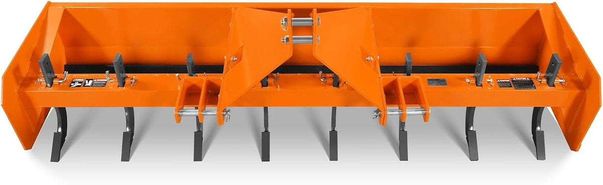 96" Box Blade Scraper with 8 Shanks 3 Point Hitch Tractor Attachment,30-70 hp, Model BB96