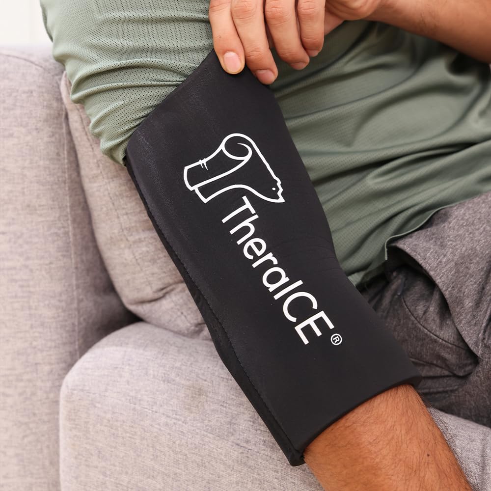 TheraICE Elbow Ice Pack Wrap, Tennis Elbow Compression Sleeve, Women & Men