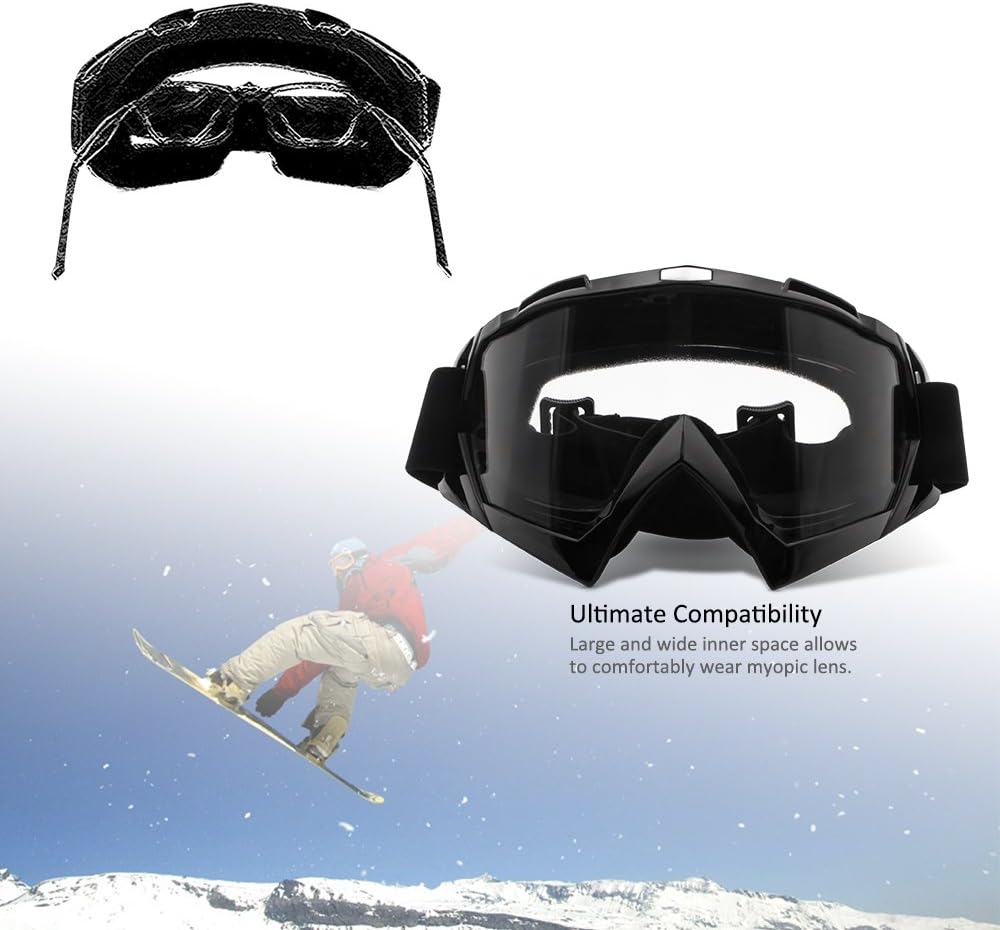 Motorcycle Goggles Motocross Dirt Bike ATV Racing Goggles | Windproof, Dustproof, Scratch Resistant, Ski Protective