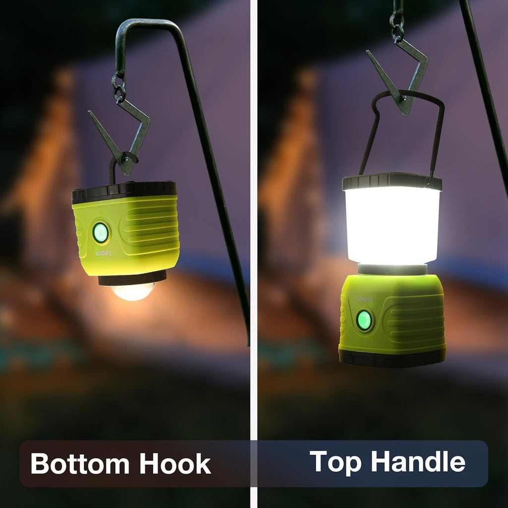 1300LM LED Camping Lantern Rechargeable, 4 Light Modes, 3600mAh Power Bank, IPX4 Waterproof, Perfect Lantern