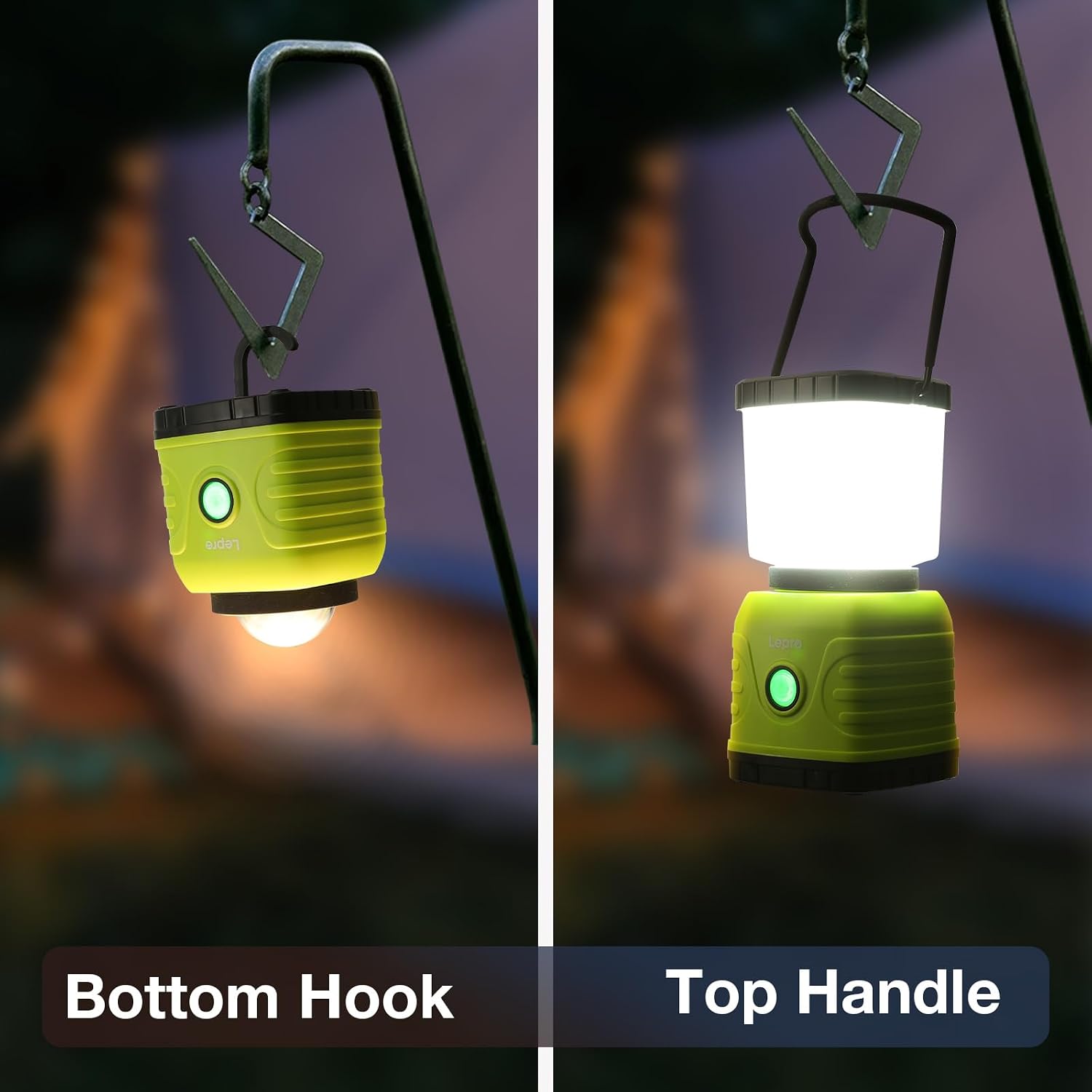 1300LM LED Camping Lantern Rechargeable, 4 Light Modes, 3600mAh Power Bank, IPX4 Waterproof, Perfect Lantern