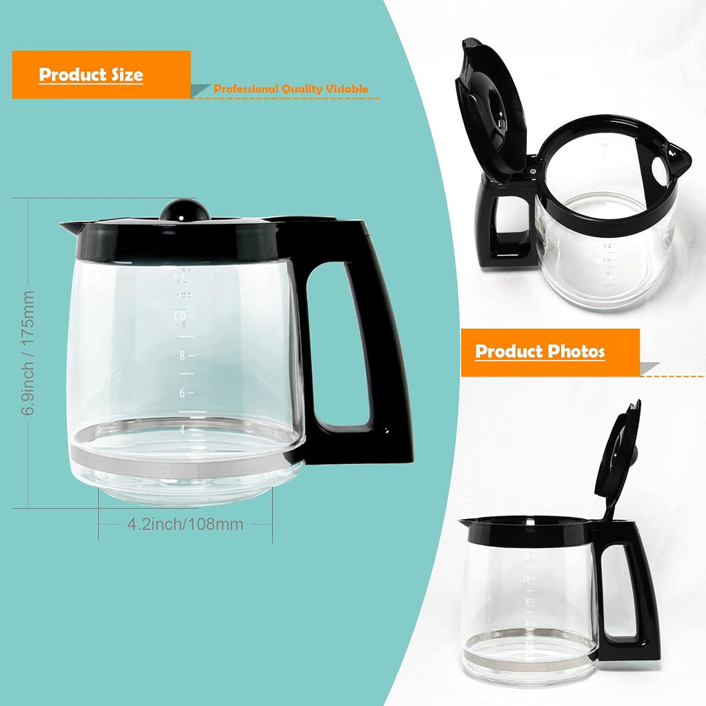 12-Cup Glass Coffee Carafe Replacement for Hamilton Beach Coffee Maker