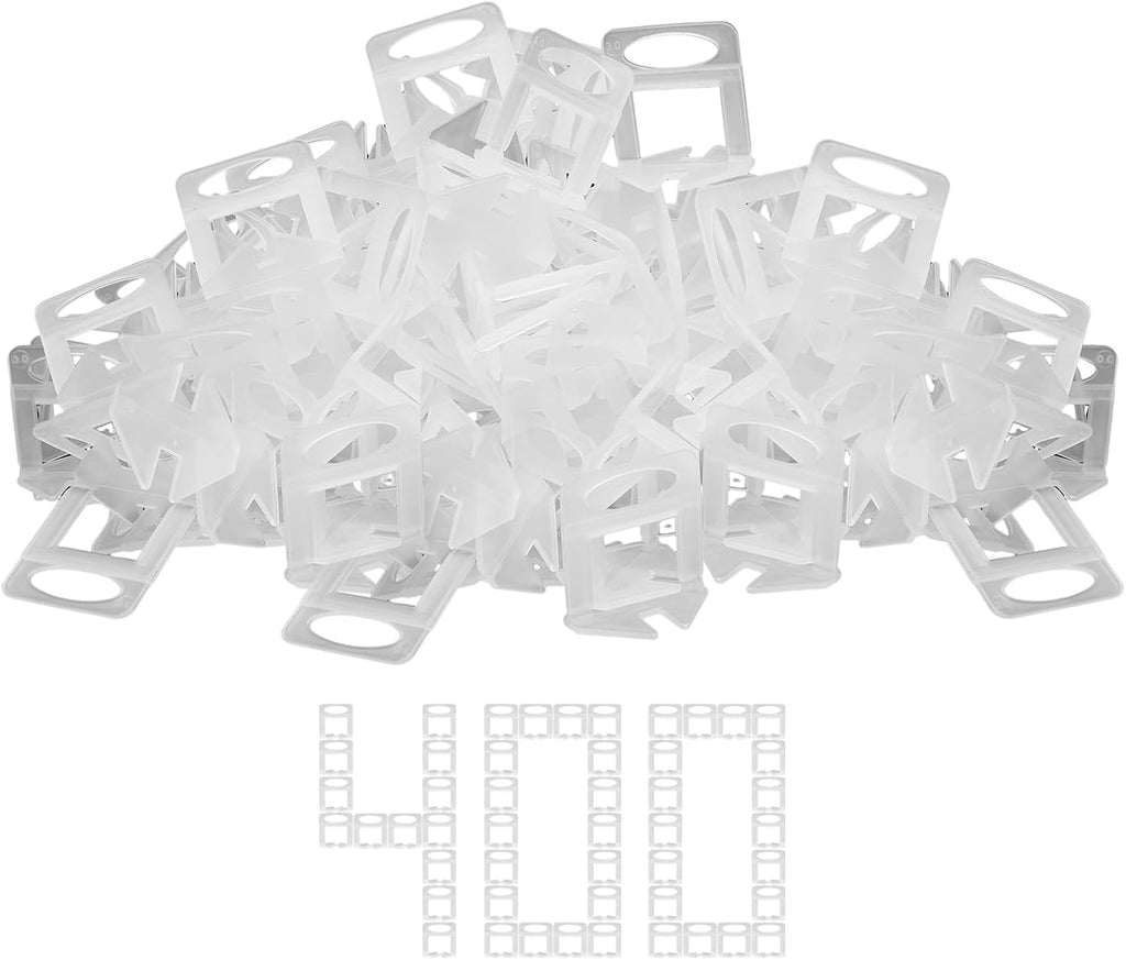 400pcs Tile Leveling System Clips 1/8 Inch Tile Spacers