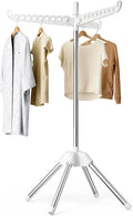 Foldable Clothes Drying Rack, Rotatable Free Standing drying rack , 1 Layer | 360°rotatable foldable clothes drying