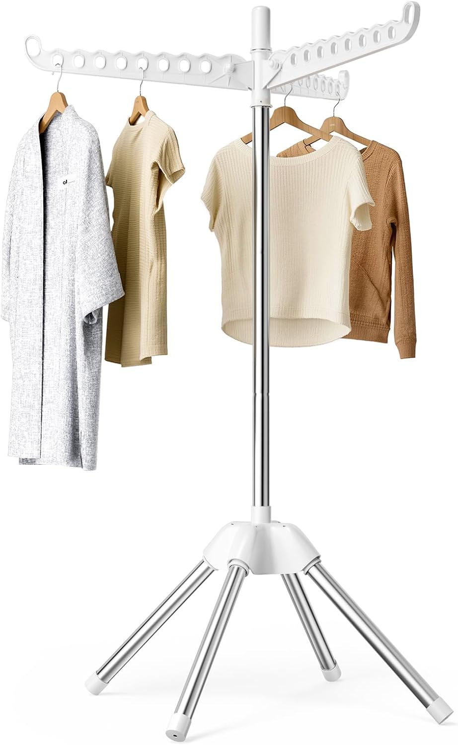 Foldable Clothes Drying Rack, Rotatable Free Standing drying rack , 1 Layer | 360°rotatable foldable clothes drying