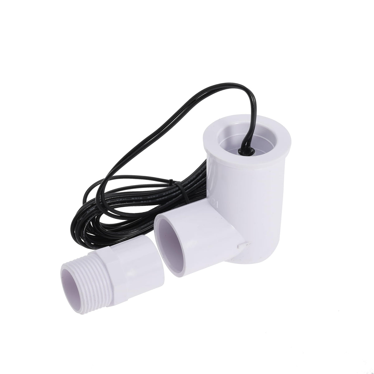 SS2 Float Switch L-Shape with 3/4 Inch Adaptor and 6Ft Wire Water Float Switch for HVAC Drain Pan Condensate Outlet(2pcs)