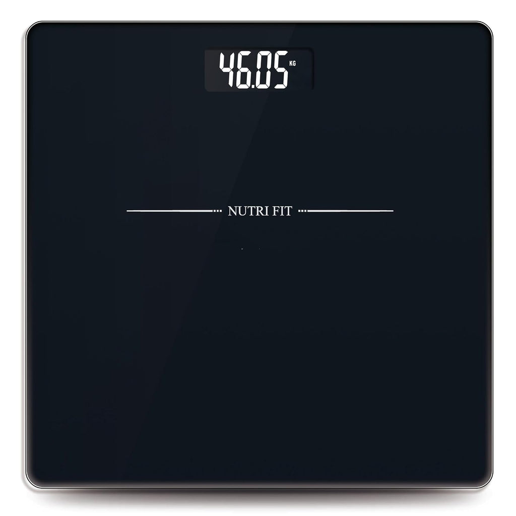 Digital Bathroom Scale for Body Weight Loss Watchers Jet Black | 0.1lb Precision, 330lb Capacity, Backlit LCD Screen