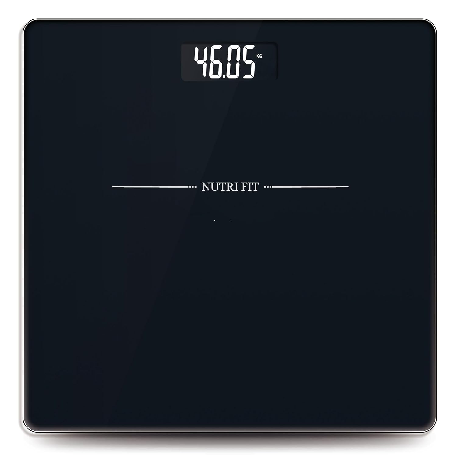 Digital Bathroom Scale for Body Weight Loss Watchers Jet Black | 0.1lb Precision, 330lb Capacity, Backlit LCD Screen