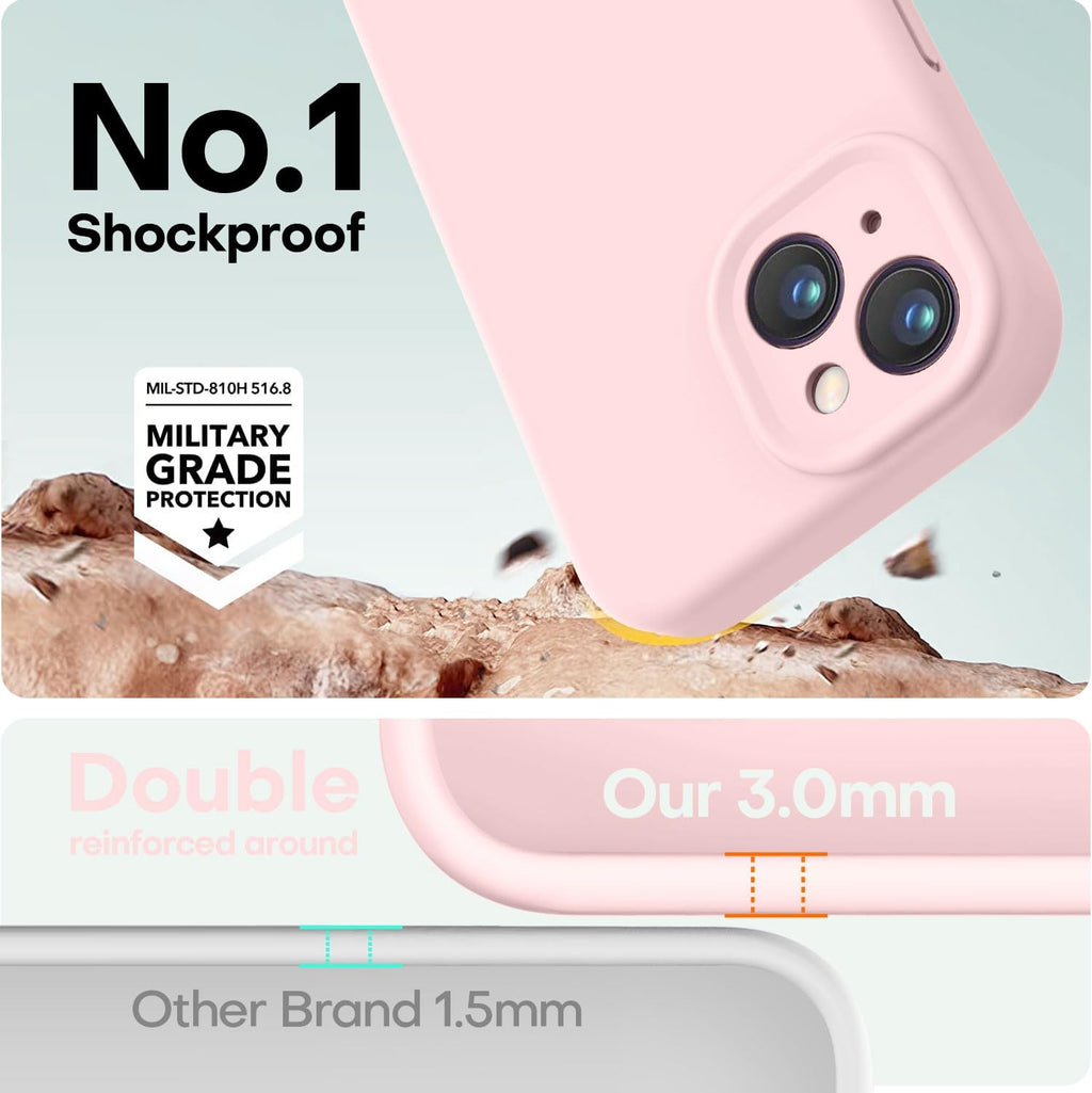 Designed for iPhone 14 Case, Premium Silicone with [Soft Anti-Scratch Microfiber Lining] Shockproof Protective Phone