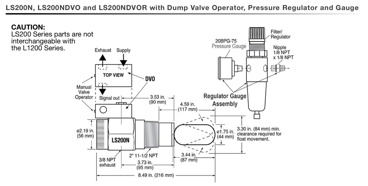 Murphy by Enovation Controls LS200-D Float Activated Liquid Level Switch (15700775)
