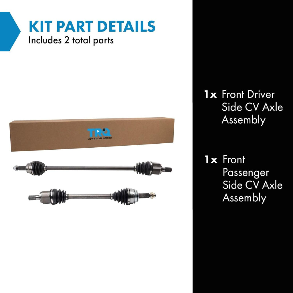 TRQ Front CV Axle Shaft Assembly Set Driver & Passenger Side