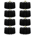 120 Inch Black Round Tablecloths for 48"-96" Table, 8 Pack