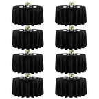 120 Inch Black Round Tablecloths for 48"-96" Table, 8 Pack