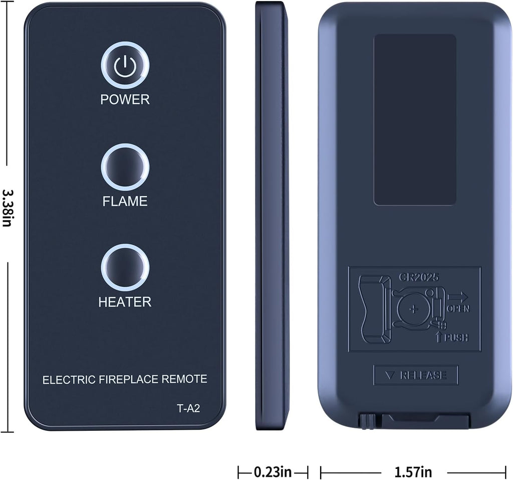 New Replacement Remote Control for Twin Star Duraflame Fireplace Heater | 28EF020GRA 33EF020GRA DFS-760-1 23EF010GRA