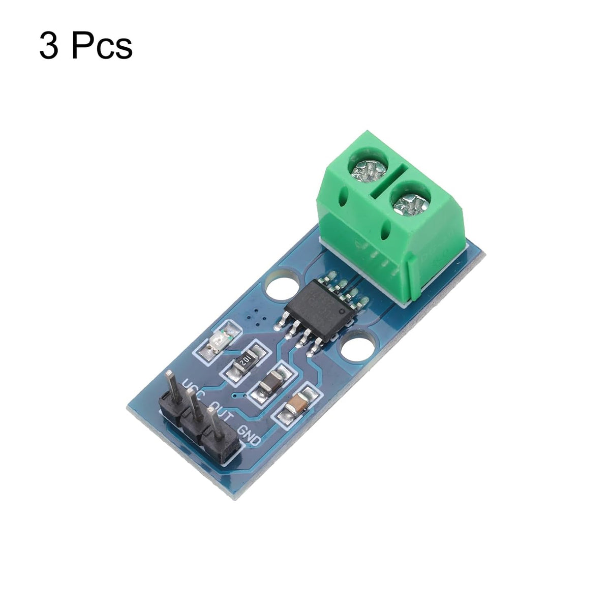 MECCANIXITY 3pcs ACS712 Current Sensor Module 5A Range Hall Effect Current Sensor Current Measuring AC/DC for Detecting Current