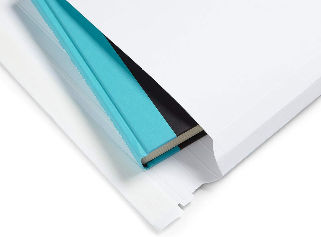 25 Rigid Envelopes, Large Expanding Envelopes Self Seal, Rigid Mailer with E-Z Open Tear String, White 9 3/4 x 12 1/4