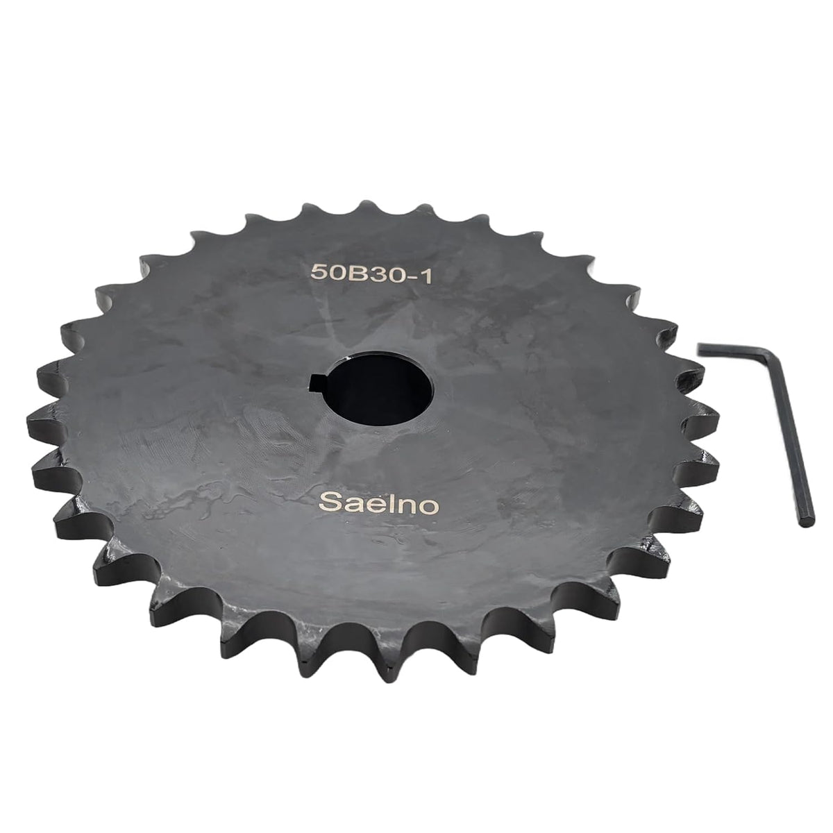 #50 Roller Chain Sprocket Type B 1 inch Bore 30 Tooth, Hardened Antirust 1045 Steel Drive Sprockets 50B30-1