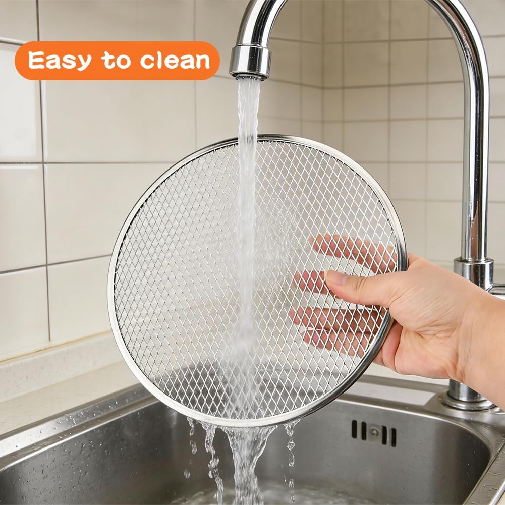 3‑Pack Aluminum Pizza Screens, 12 Inch Baking Screens for Home Oven