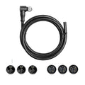 Connector Cable M12 L-Code Aviation Plug 3Pin 4Pin 5Pin D-Type Connector 15A 4+PE Male Female Socket 2 Meters Straight Elbow IP67(Female Elbow,0.3 Square,3Pin (2 PE))