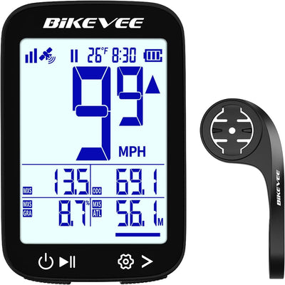 GPS Bike Computer Wireless Cycling Computer with Auto Backlight, Bicycle Speedometer Odometer, Waterproof GPS Speed