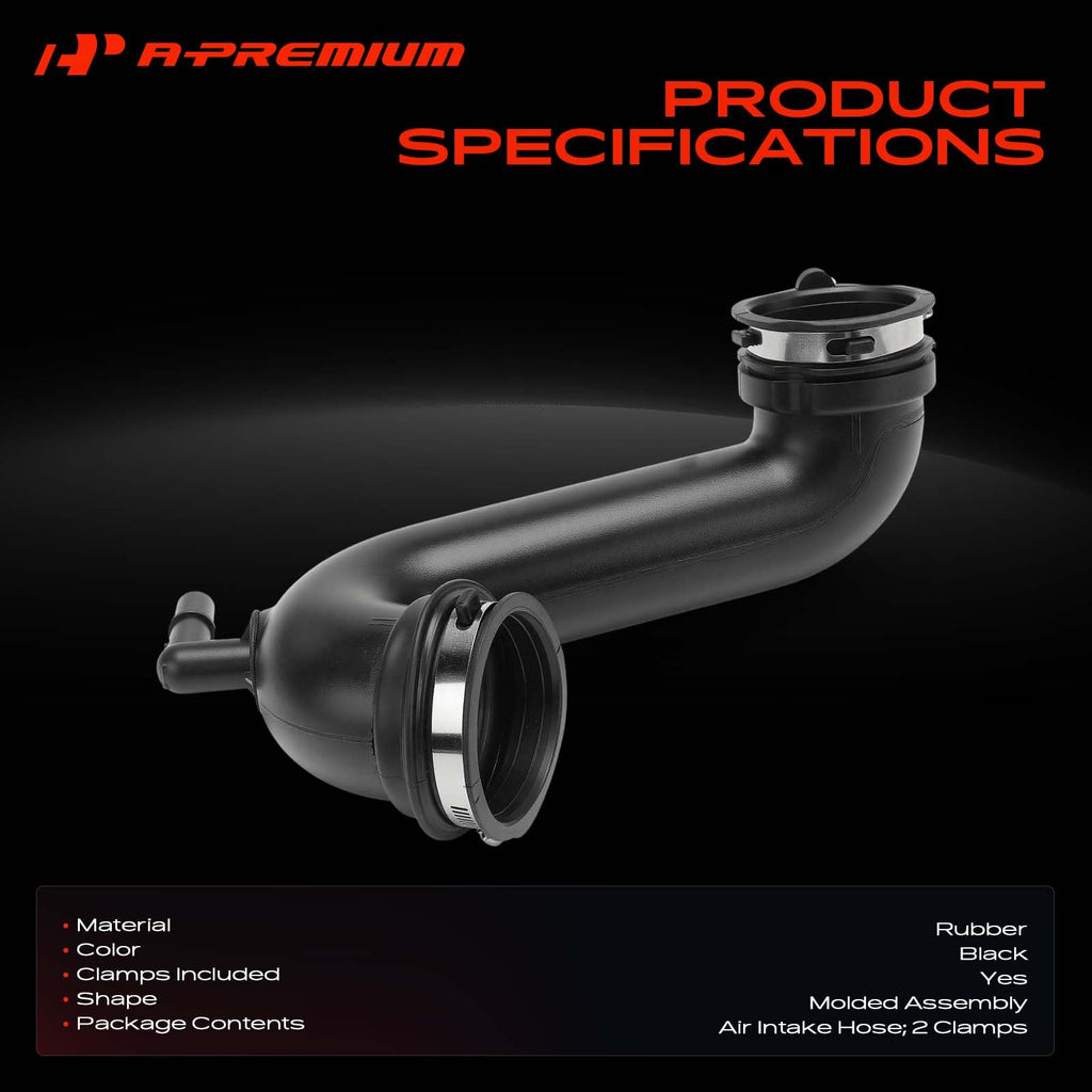 A-Premium Engine Air Clean Intake Hose with Clamps Compatible with Ford