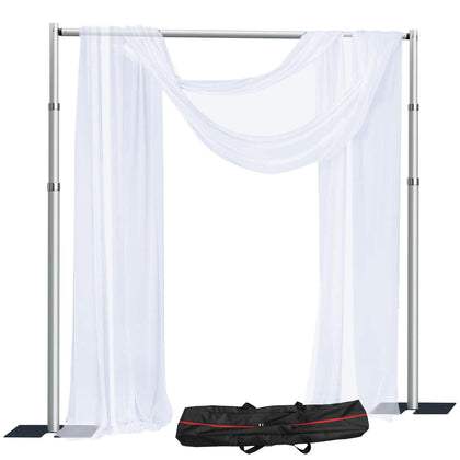 10x 10ft Pipe and Drap Backdrop Stand Kit,Heavy Duty Adjustable Frame Backdrop Stand for Event, Birthday Party