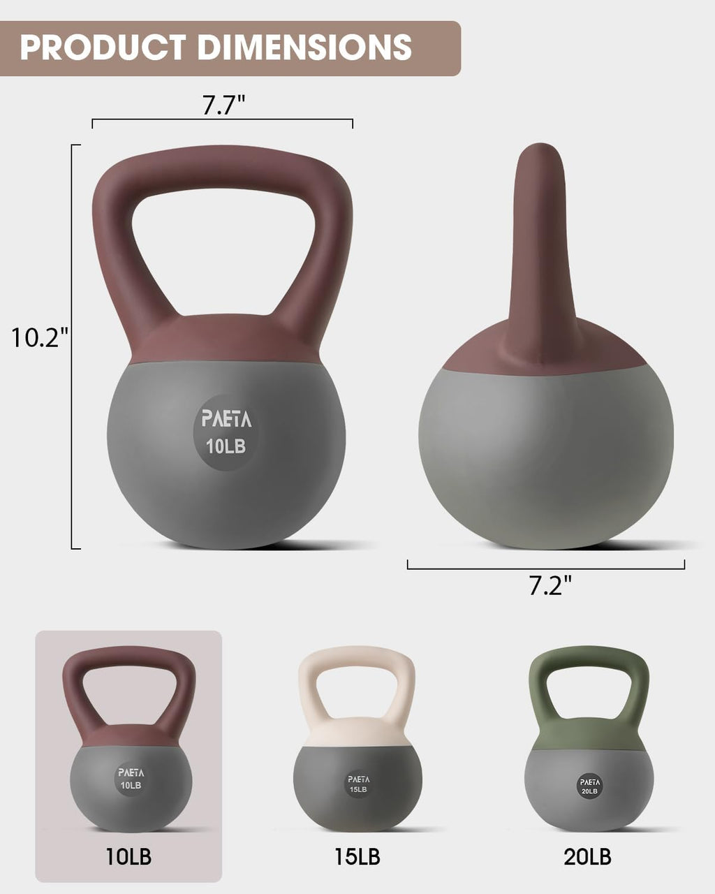 Soft Kettlebell for Home Fitness – Anti-Slip Grip & Wide Handle Design,Soft Kettlebell Set, Gentle Floor-Friendly