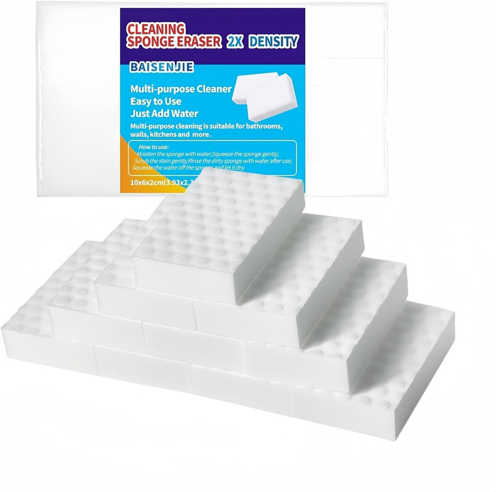 Magic Sponges Eraser,10 Pack Melamine Sponge Bulk,2X Density,Long Lasting