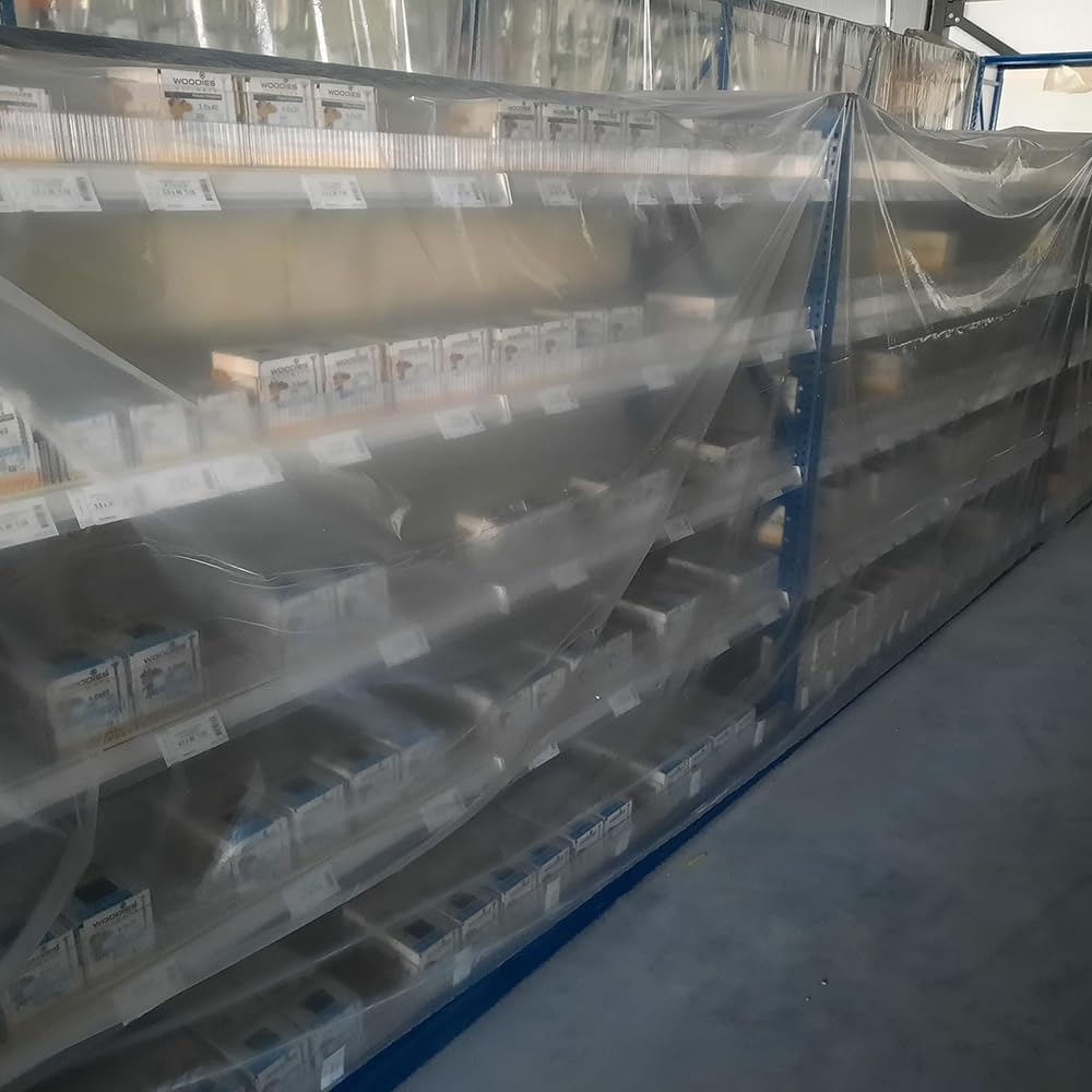 Plastic Sheeting, 4 Mil Thick Clear Polyethylene Film, Waterproof Multipurpose Tarp, Cuttable Plastic Cover for