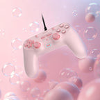 Wired Gamepad, Hall Effect Joysticks & Triggers, 1000Hz, Light Pink