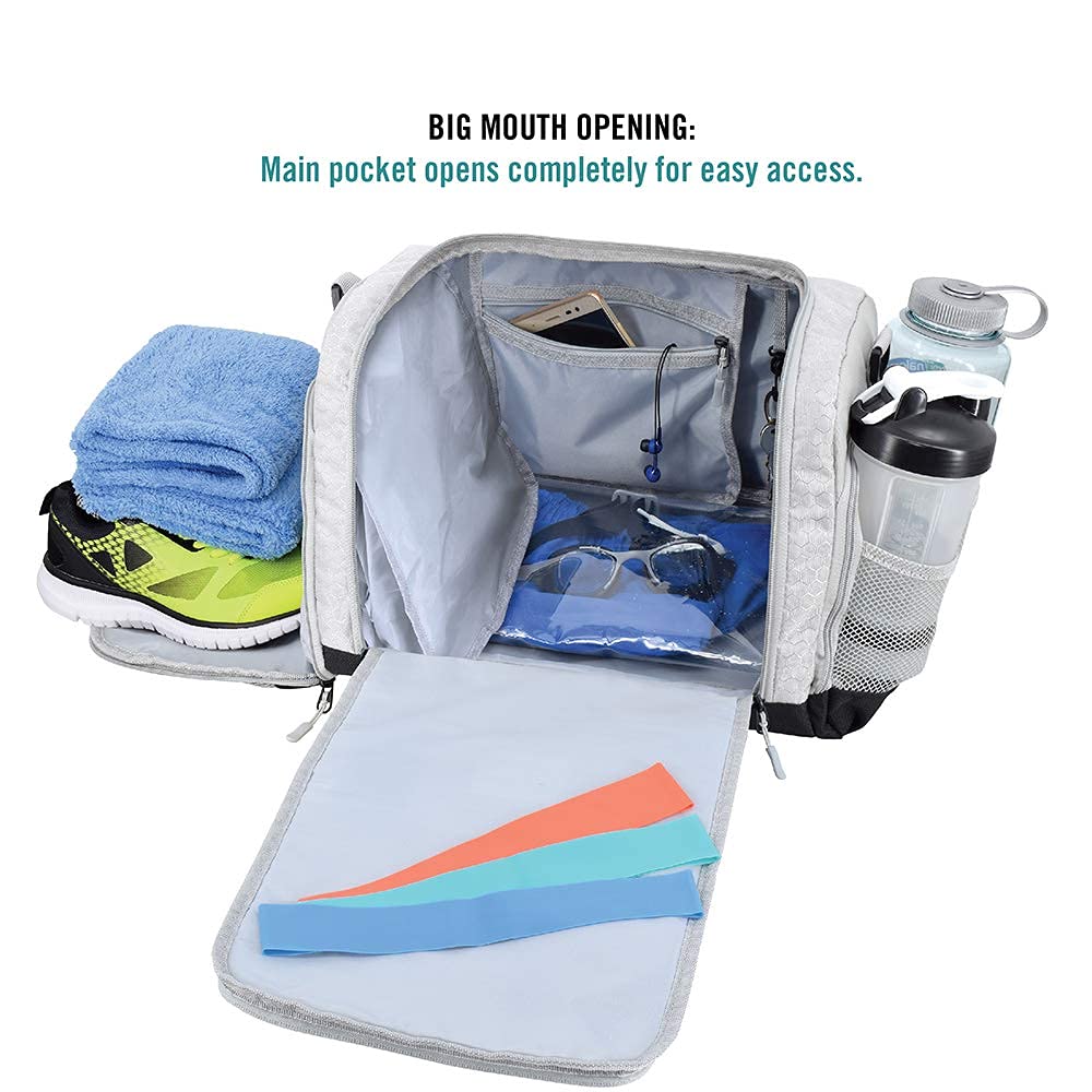 Ultimate Gym Bag 2.0: The Durable Crowdsource Designed Duffel Bag with 10 Optimal Compartments Including Water