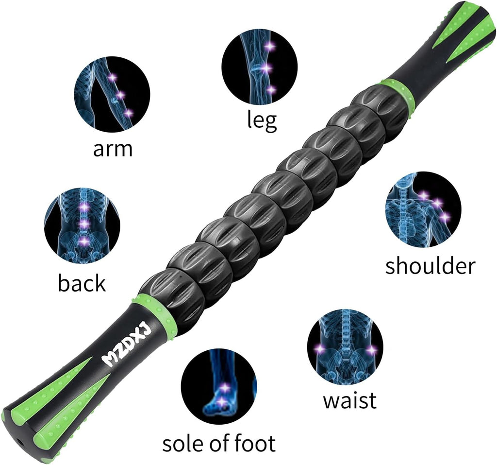 Muscle Roller Massage Roller Stick- Deep Tissue Fascia Blaster for Myofascial Pain Relief, Lymphatic Drainage & Body