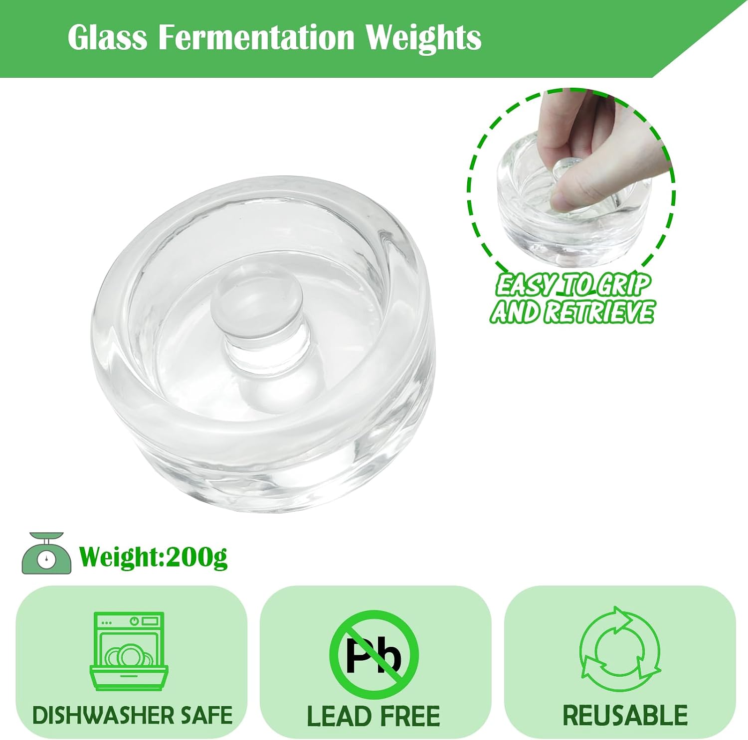 32 oz Mason Jar Fermentation Kit, 2 Pack Fermentation Jars, Fermentation Lids, Fermenting Weights and Airlocks