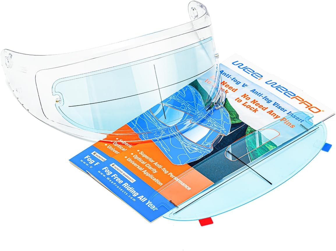 Full Face Helmet Shield Anti Fog Film for Motorcycle Helmet Visor Insert Fog-Resistant 3.46" x 10.7" | Fog Free Clear