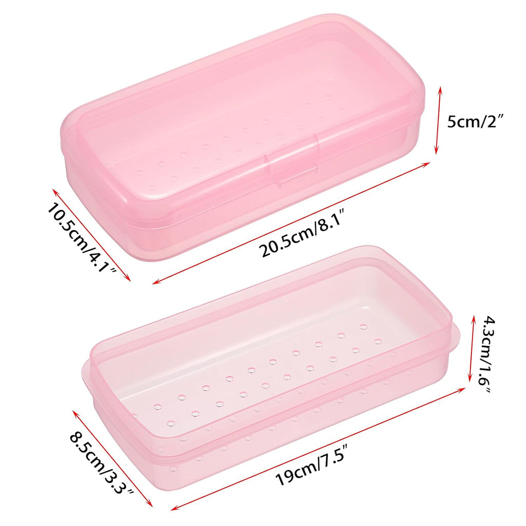 Plastic Sterilizing Tray for Nail Art Accessories Tools, Portable Nail Art Tool Sterilizer Tray with Strainer, Fully