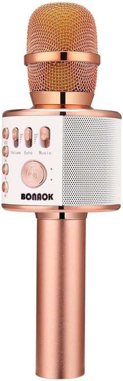Wireless Bluetooth Karaoke Microphone,3-in-1 Portable Handheld Karaoke Mic Speaker Machine Home Party Birthday for