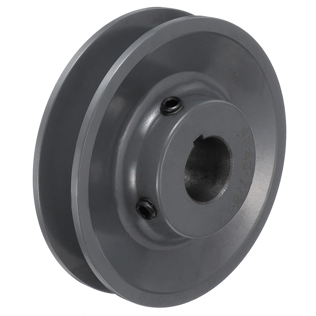 uxcell BK40-7/8 V-Belt Sheave 7/8" Bore, 3.95" OD, Single Groove Web Sheave
