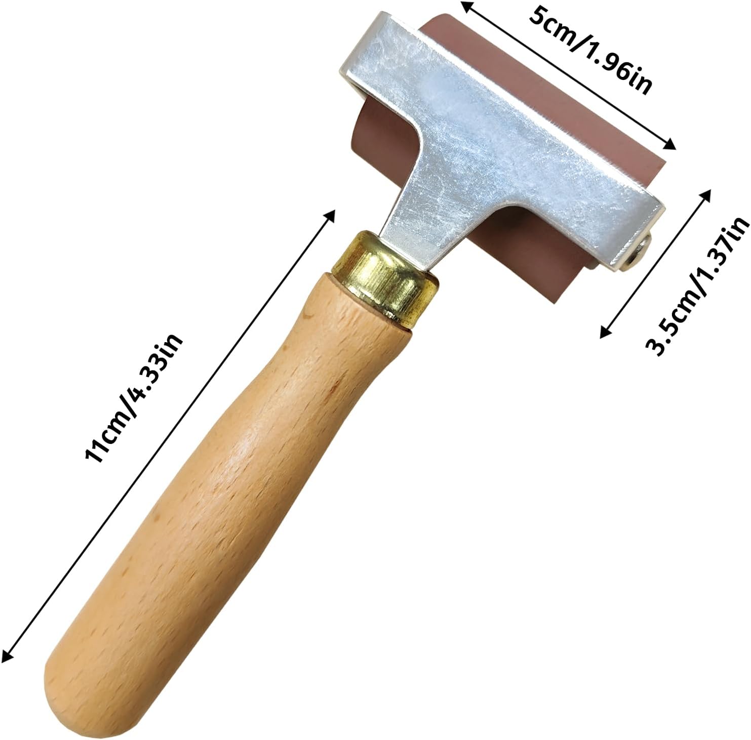 Brayer Floor Roller Vinyl Roller Rubber Roller Glue Laminate Roller, Anti Skid Tape Construction Tools for Boat