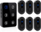 Wireless Caregiver Pager Call Button Nurse Call System 500Ft Range with LED Number Display for