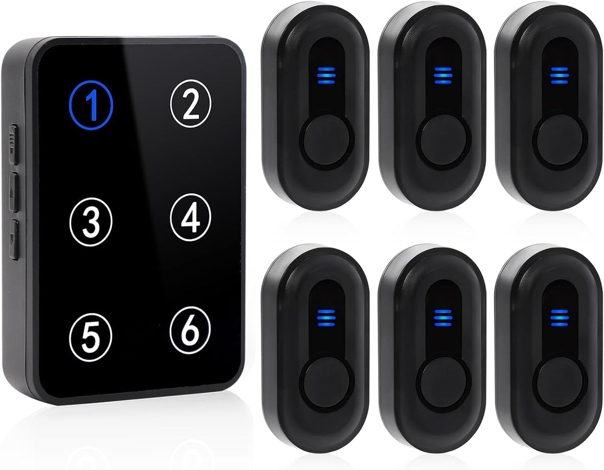 Wireless Caregiver Pager Call Button Nurse Call System 500Ft Range with LED Number Display for