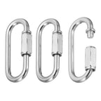 MECCANIXITY Chain Connectors 4mm Thick Chrome Color 3Pack