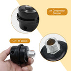 DTMTD 20mm Air Compressor Intake Silencer 4-Pc Combo with Filter