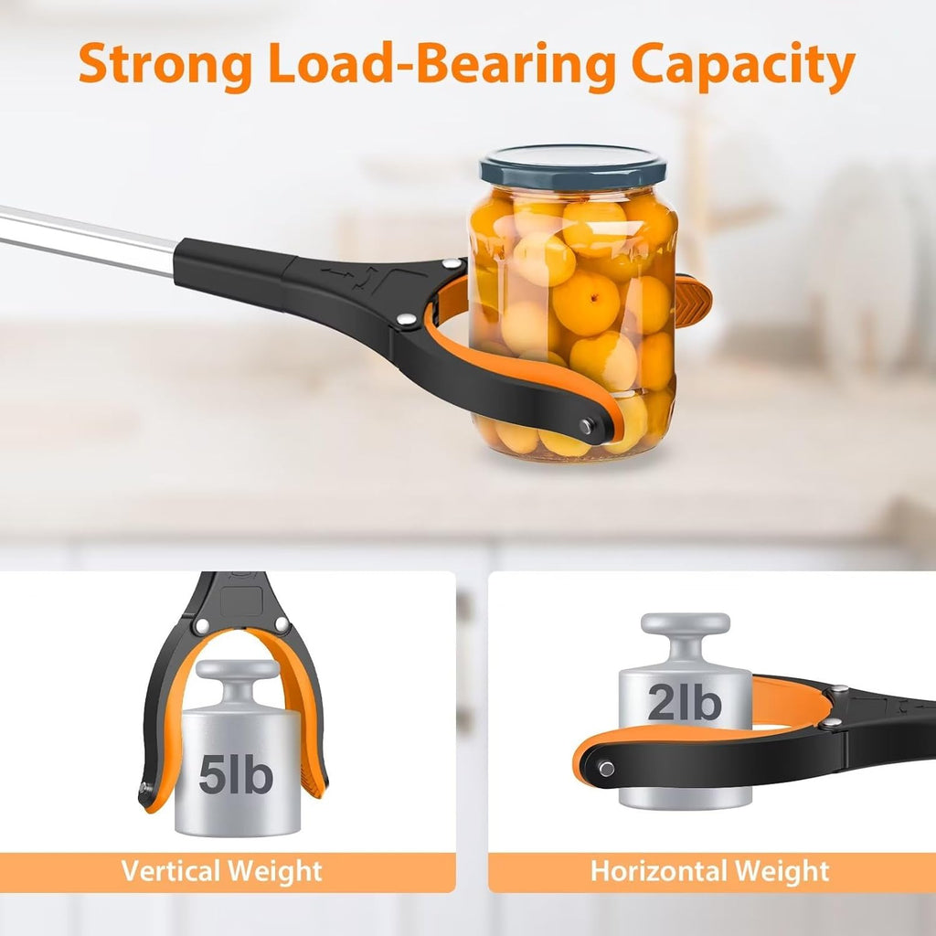 32" Grabber Reacher Tool, 2-Pack Foldable Reacher Grabber Pickup Tool with 360° Rotating Jaw & Magnet, Trash Picker