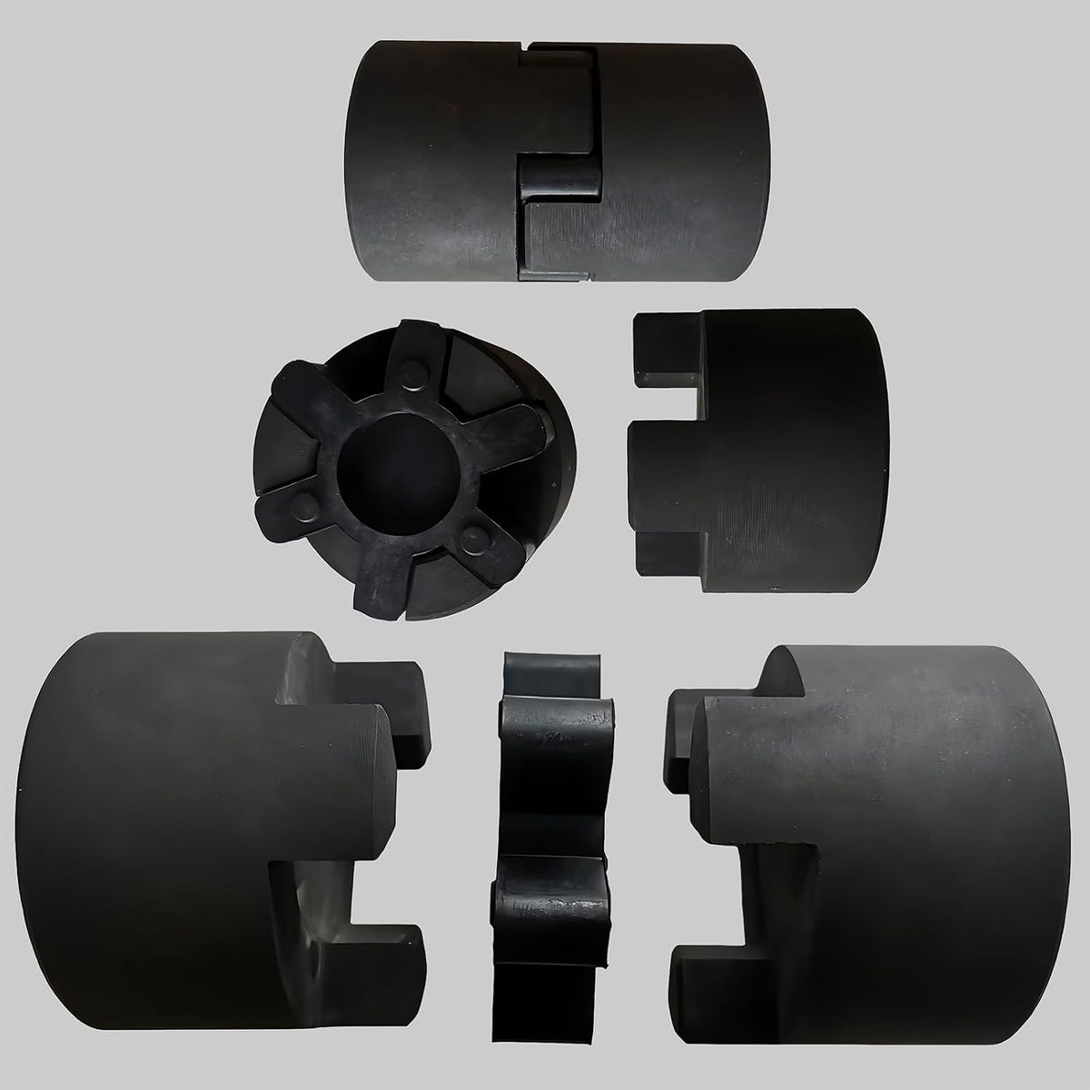 uxcell L099/L100 Jaw Coupling Insert, Flexible Solid Type NBR Rubber, Black