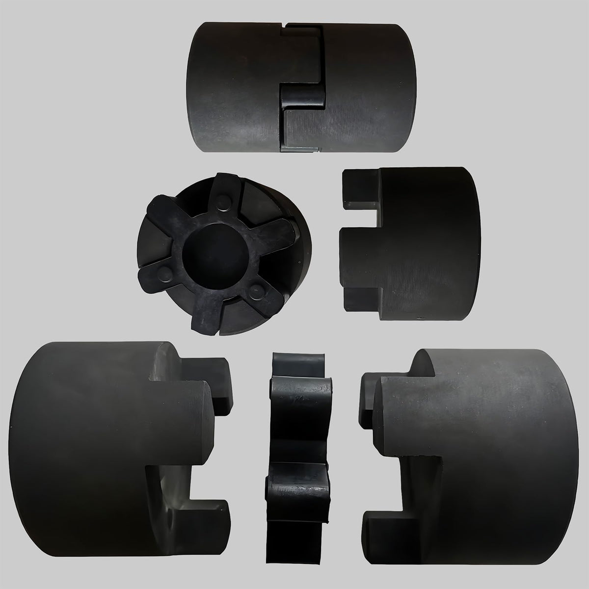 uxcell Jaw Coupling Insert L150 NBR Rubber Flexible Solid Type Black 4pcs